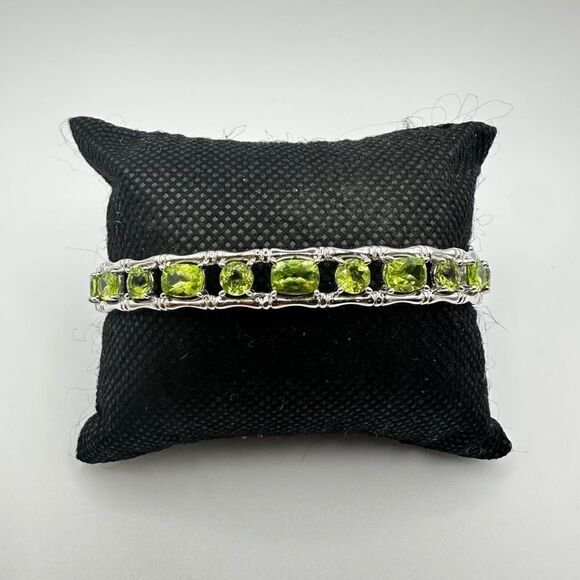 NWOT Arthur Court faceted peridot and sterling silver bracelet! - Picture 1 of 9